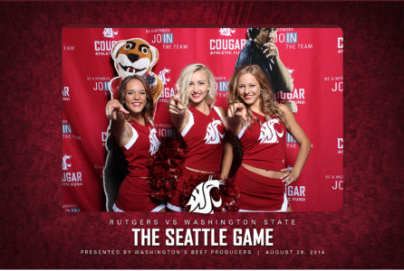 The Seattle Game! Washington State University vs Rutgers for The Seattle Game at Century Link FIeld. Tonight We PartyBooth! Seattle Photo Booth ©2014 PartyBoothNW