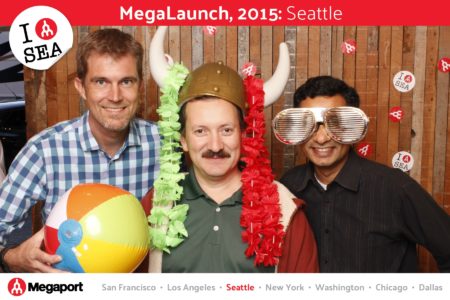 Celebrating the US Launch of Megaport at Sole Repair Workshop in Seattle's Capitol Hill Neighborhood - Tonight We PartyBooth! Seattle Photo Booth ©2015 PartyBoothNW.com
