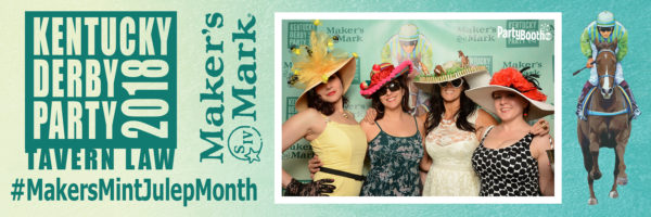 Celebrating the 144th running of the Kentucky Derby in Seattle, one of the greatest parties around was with Maker's Mark at Tavern Law in Seattle's Capitol Hill neighborhood, with Mint Juleps, hats and general merriment. Tonight we celebrate the race winner, Justify, with a Maker's Mark Toast - Tonight We PartyBooth! Seattle Photo Booth ©2018 PartyBoothNW.com